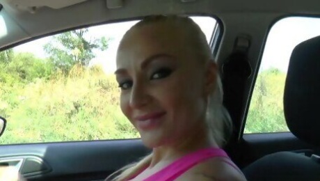 russian prostitute kayla green hitchhiking in high heels and a mini skirt