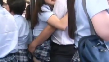 Asian Schoolgirl gets fucked on a bus