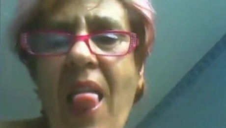 Hungarian Granny in a webcam