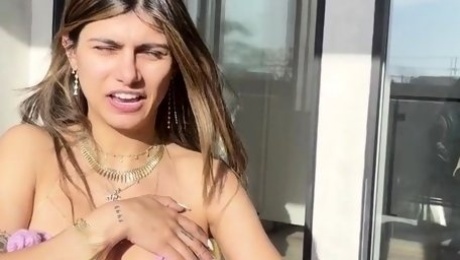 Mia Khalifa Topless Tease Video Leaked